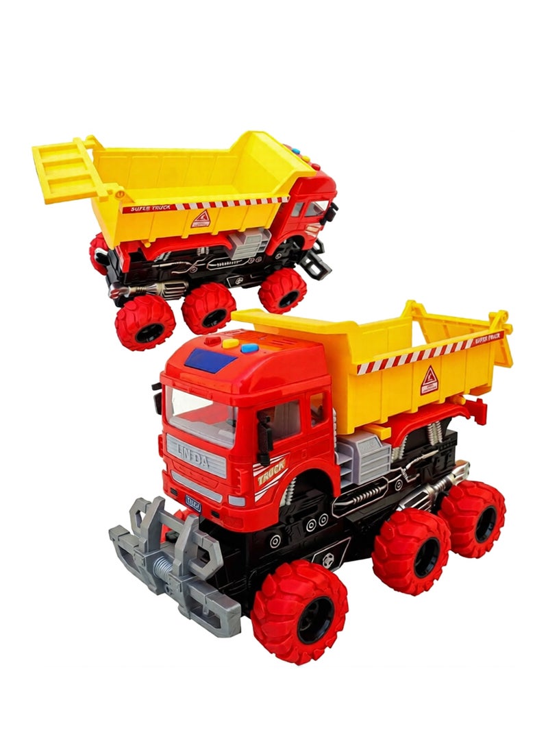 UKR Construction Transformed Truck | Light & Music Sound Effect Dumper Vehicle Toy | Fun Car Truck for Kids Age 3+ - Image 3